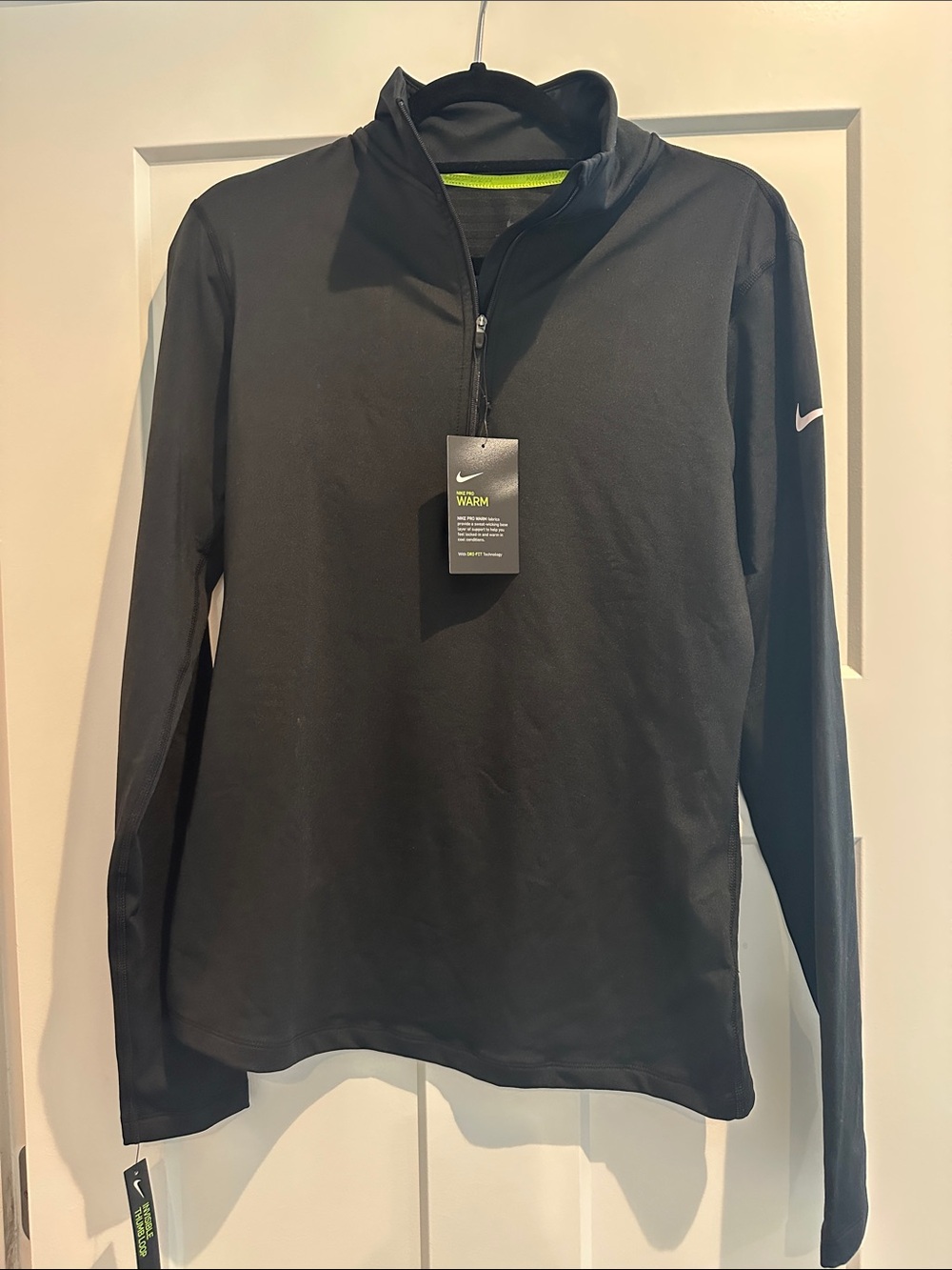 Nike Pro  Black Women’s Long-Sleeve Quarter-Zip Performance Pullover